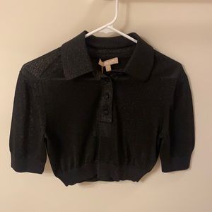 Micheal Kors Collection Cropped button up
